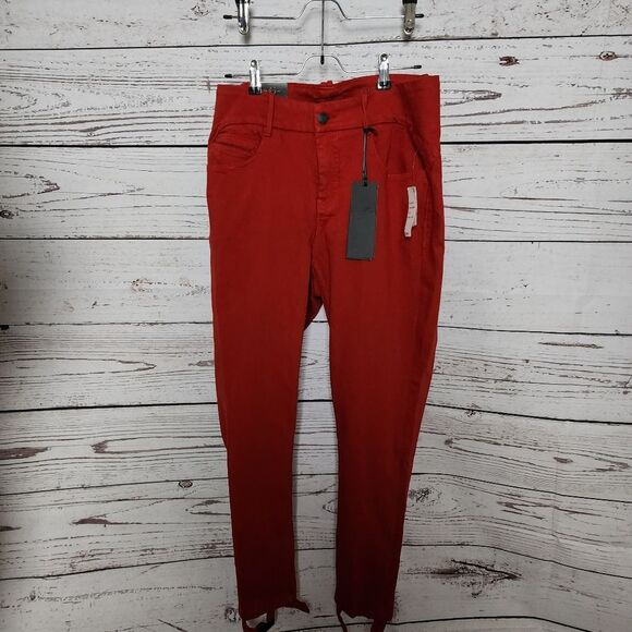 YSJ Red Skinny Stirrup Jeans Size 14W NWT - Picture 2 of 5